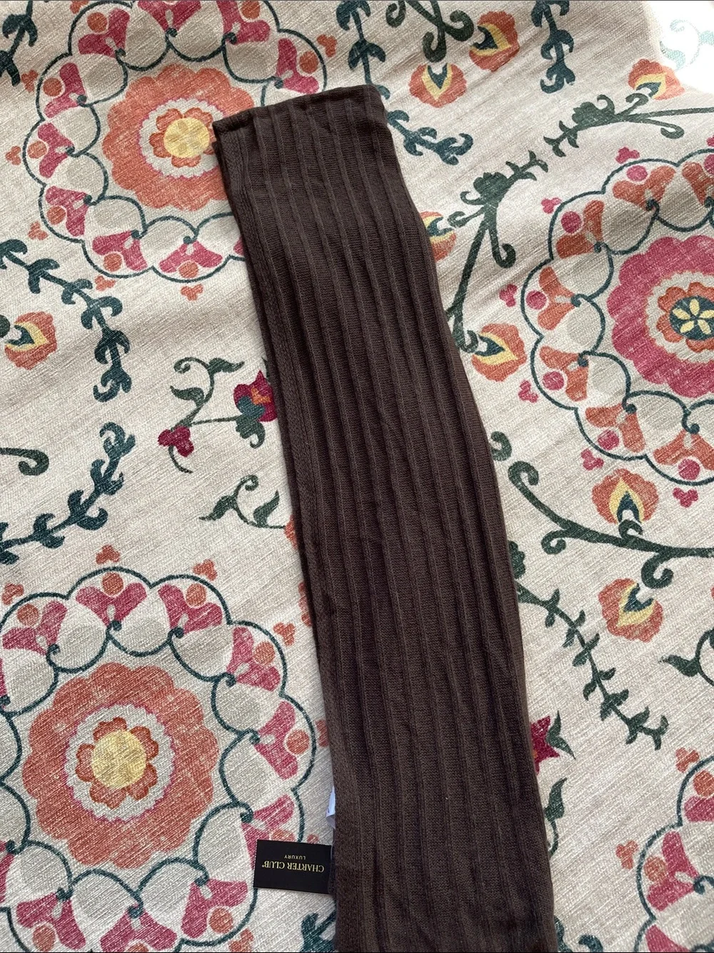 Charter Club Ribbed Knit Pants - Dark Brown